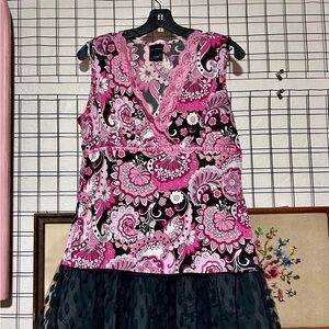 Floral Paisley Sleeveless Top